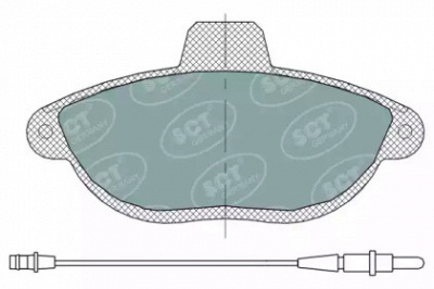 SCT GERMANY sp316pr -  Комплект тормозных колодок, дисковый тормоз